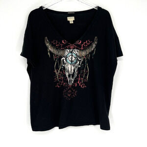 Ralph Lauren Denim Supply Top Womens L Western Country Boyfriend‎ T Shirt Native